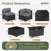 8 Piece Patio Furniture Set with 44" Fire Pit Table Wicker Rattan Sectional Sofa Outdoor Seating with Thickened Cushion, Grey
