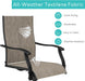 Patio Chairs Set of 4, Outdoor Swivel Chairs Set of 4, Brown
