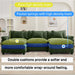 120 Inches Emerald Chenille Modular Sectional Sofa