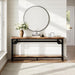 70.9" Long Console Table, 2-Tier Long Narrow Console Table behind Couch for Display with Central Support Frame, Industrial Long Entryway Table for Entryway and Living Room