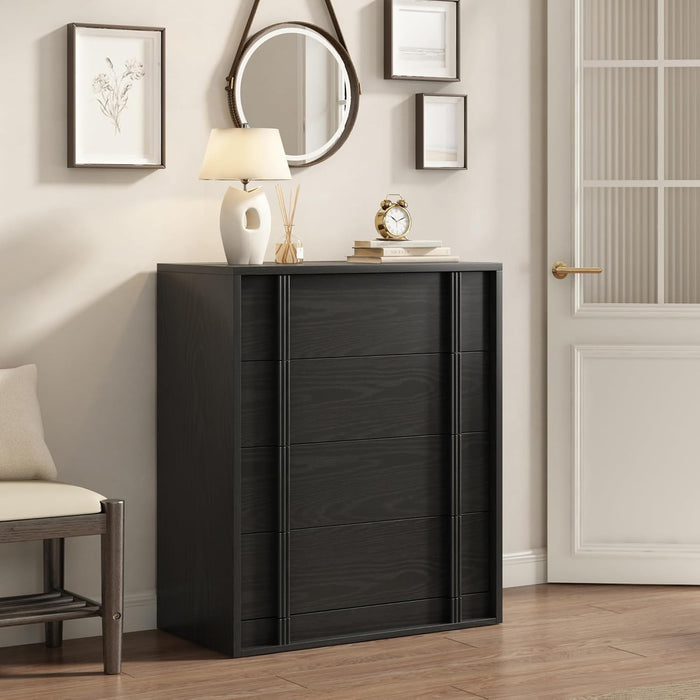4 Drawer Dresser for Bedroom, Dresser with Vertical Handle