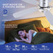 50 Inch Low Profile Ceiling Fans with Lights and Remote, Modern Brushed Nickel Flush Mount Ceiling Fan, 3CCT, Dimmable, Quiet DC Reversible Motor, for Bedroom Living Room Indoor/Outdoor Use