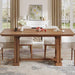 70-Inch Rustic-Style Farmhouse Dining Table Dark Walnut