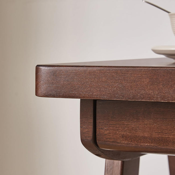 Solid Wood Writing Desk with 2 Drawers Home Office Computer Table