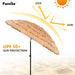 6/6.5/7.5/8Ft Tiki Umbrellas for Outside, UV Protect Thatch Umbrella with Tilt Design, Thatch Patio Umbrella for Outdoor Tiki Bar, Tropical Palapa Tiki Hut Hawaiian Hula Beach Umbrella