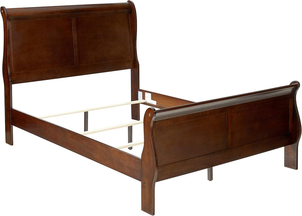 202411F-CO Traditional Cappuccino Louis Philippe Full Size Bed