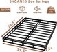 Queen Size Box Springs - 5 Inch Low Profile Mattress Foundation No Noise Heavy Duty Metal Basics Bed Base with Clean Fabric Cover, Easy Assembly