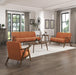Orange Mid Century Modern Upholstered Accent Chair