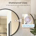 Black round Mirror for over Sink 24-Inch, Circle Bathroom Mirror, Metal Frame Vanity Mirror, Modern Wall Mirror for Entryway Living Room
