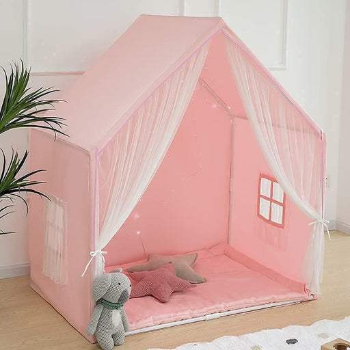 Delightful Indoor & Outdoor Playhouse Tent - Large Pink Kids Castle 52" X 60"