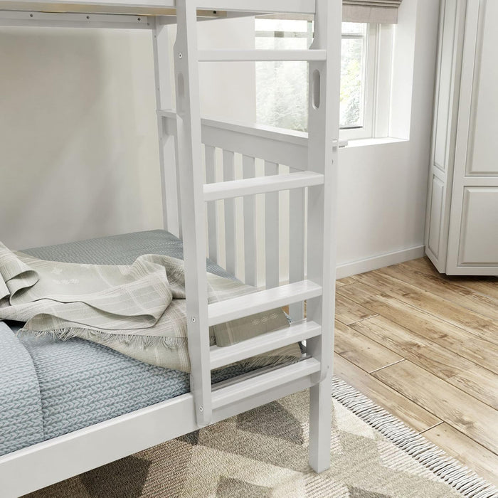 White Twin Over Twin Bunk Bed CraftedFromSolidNewZealandPine