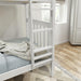 White Twin Over Twin Bunk Bed CraftedFromSolidNewZealandPine