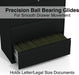 3-Drawer Lateral File Cabinet, 36 Inch Wide, Locking, Black
