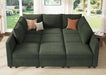 Emerald Green Modular Sleeper Sofa With HiddenStorageCompartment