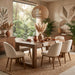 78 Inch RusticWoodFinish Dining Table With Pedestal