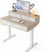 32 X 20 Inch Electric Standing Desk with 4 Drawers, Adjustable Height Sit Stand Home Office Desk, C-Clamp Mount Compatible, Ergonomic Stand up Desk with 4 Preset Heights, Natural