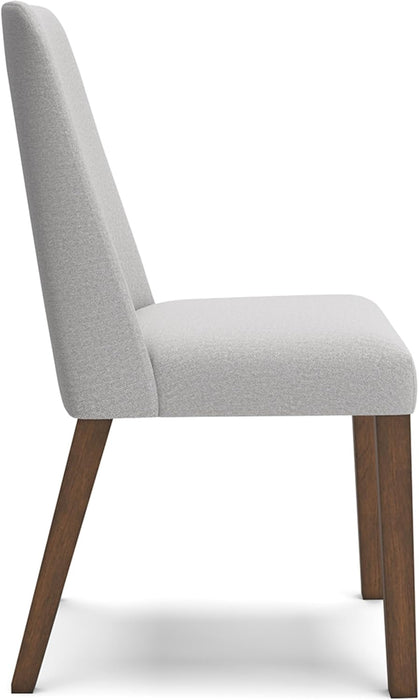 Lyncott Contemporary Dining Room Upholstered Side Chair with Foam Cushion, Set of 2, Cream & Brown