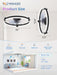 RGB Ceiling Fans with Lights and Remote, 20 Inch Low Profile Ceiling Fan with Light, 3000K-6000K Dimmable & RGB, Modern Fandelier Flush Mount Ceiling Fan, Small LED Fan for Bedroom