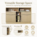 4 Drawer Fluted File Cabinet with Lock for Home Office
