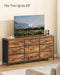Dresser with 9 Fabric Drawers, TV Stand for Tvs up to 65 Inches