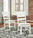 Valebeck Vintage Farmhouse Cushioned Dining Chair, 2 Count, Whitewash