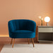 Teal Velvet Accent Chair with Golden Legs