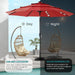 10Ft Solar Patio Umbrella with 32 LED Lights, Table Market Umbrella with Tilt Adjustment & Crank Lift, Outdoor Sun Shelter for Garden, Deck, Backyard, Pool and Beach