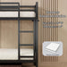 IndustrialGrade Black Metal Twin Bunk Bed Guardrails