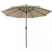 10 Ft. Aluminum Outdoor Market Patio Umbrella with Auto Tilt, Easy Crank Lift in Sand