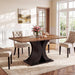 55 Inches Engineered Farmhouse Dining Table EbonyTone
