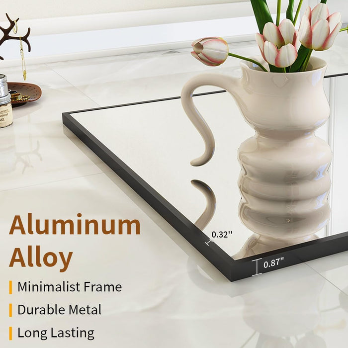 Large Full Length Mirror 78" X 35" - Shatterproof Huge Floor Full Body Mirror with Metal Frame, Freestanding, Wall Mounted, or Wall Leaning for Bedroom, Living Room, Dressing Room, Black
