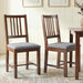 Wooden Dining Chairs Set of 2 with Slat Back, Farmhouse, Walnut
