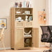 Bolten 49.4In Accent Rattan Cabinet,Storage Cabinet, Bathroom Storage Cabinet with 2 Drawer