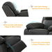 Kids Deluxe Headrest Recliner Sofa Chair with Storage Arms