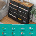 Large Dresser for Bedroom with 12 Deep Drawers, Tall Fabric Drawer Dresser, Chest of Drawers for Closet, Nursery, Living Room, Laundry, Entryway, Hallway (Black)