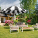 8Ft Patio Pagoda Umbrella, UV Protect Pool Umbrellas with Heavy Duty Pole, Outdoor Market Umbrella for Holiday Garden Backyard