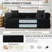 Corduroy 78Inch Multifunctional Convertible Sofa Bed Black