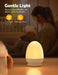 Baby Night Light for Kid, Portable Egg Nightlight with Stable Charging Pad, Touch Nursery Night Lamp for Breastfeeding, Toddler Night Light for Bedroom, Timer Setting, ABS+PC, White-2