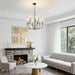 Black Gold Nine Light Candle Chandelier DiningRoom