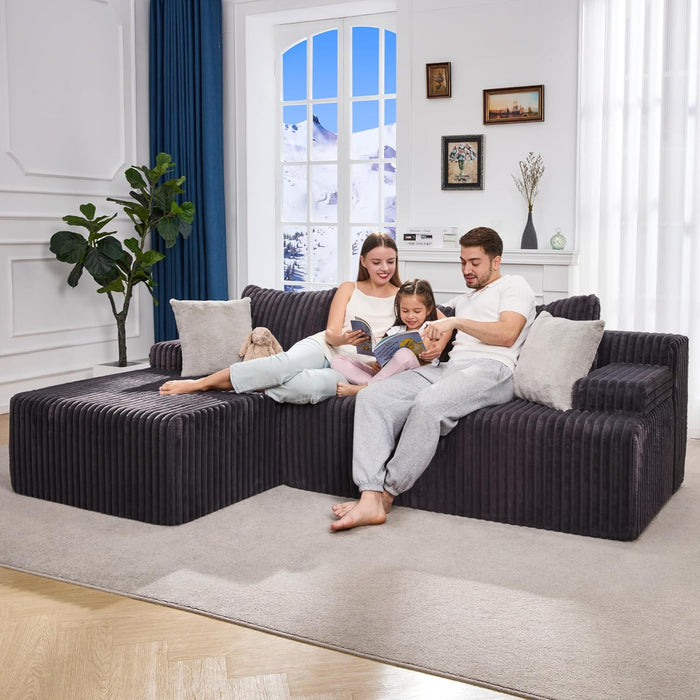 Modular Sectional Sofa Memory Foam Oversized Chaise