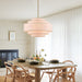 Drum Chandelier 25Inch GoldFinish Dining Room Luminaire