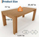 71" Long Dining Table for 6-8, Farmhouse Rectangular Wood Kitchen Table with Wide H-Legs & Thick Top, Sturdy Wood Strip Frame, Dining Room Table for Dinner, Apartment, Kitchen, Natural