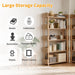 5 Tier Bookshelf, Free Standing Wooden Bookcase with Open Storage Shelves, Sturdy Shelf Organization Display Rack for Living Room, Bedroom, Home Office, Oak Color YD-BC006R