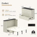 Rustic White Queen Size Murphy CabinetBed USBCharging