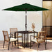 7.5FT Patio Umbrella Table Market Umbrella W/Tilt and Crank, Heavy-Duty Outdoor Umbrellas for Pool, Deck, Garden and Backyard, Dark Green