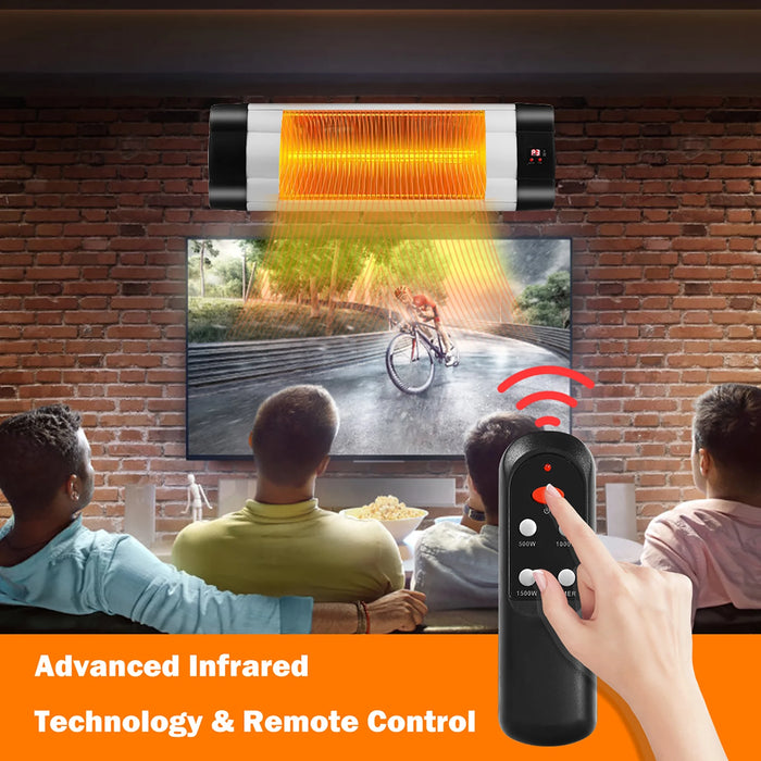 1500W Infrared Patio Heater Remote Control 24H Timer