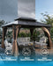 10' X 12' Hardtop Gazebo, Aluminum Frame Outdoor Patio Gazebo with Netting and Curtains, Outdoor Hardtop Gazebos, Patio Pergolas with Double Metal Roofs for Backyard, Patio, Deck, Sandstone