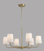 Brushed Gold Contemporary Pendant Chandelier 6 Lights