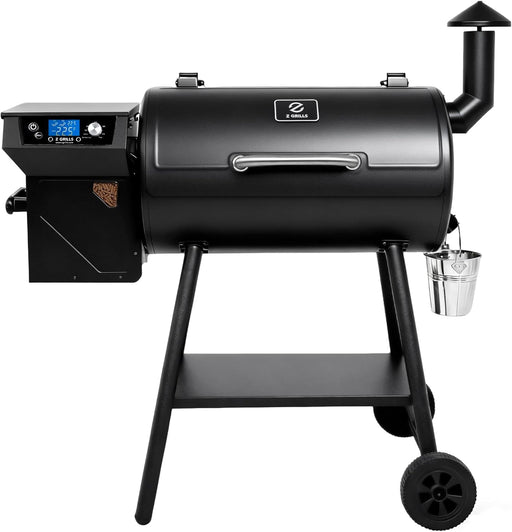 ZPG-550B2 Wood Pellet Grill & Smoker with PID 3.0 Controller, 553 Sq in Cooking Area, Meat Probe, Hopper Cleanout, 8 in 1 BBQ Grill Outdoor Auto Temperature Control, Black