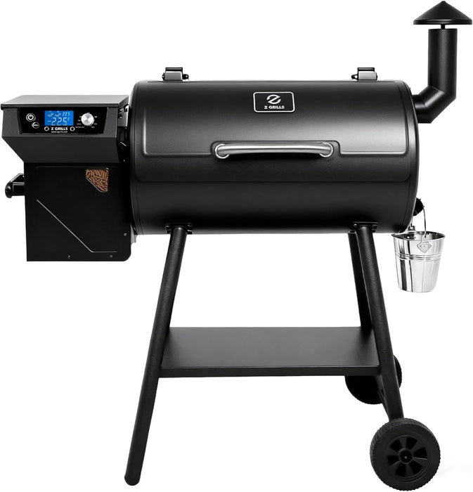 ZPG-550B2 Wood Pellet Grill & Smoker with PID 3.0 Controller, 553 Sq in Cooking Area, Meat Probe, Hopper Cleanout, 8 in 1 BBQ Grill Outdoor Auto Temperature Control, Black